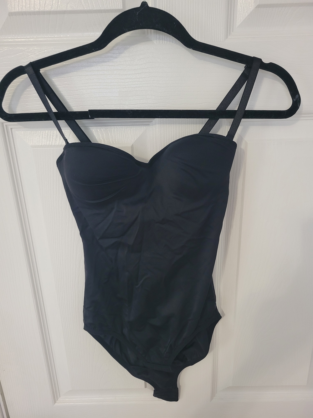 Marilyn Monroe Black Bodysuit with Built-In Cups